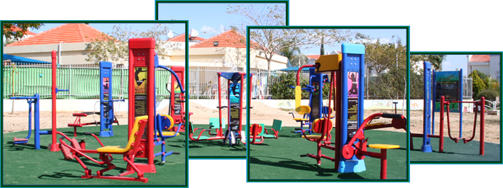 FreedomFIT exercise equipment for schoolyards and playgrounds.